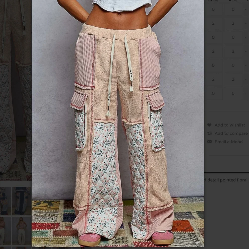 POL “ Irene 2 “ POL Relaxed Fit Quilted Pants BR71